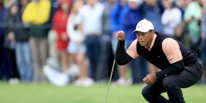 Veteran American Golfer Tiger Woods In The 2022 PGA Championship