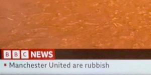 BBC News Controversial Ticker on Manchester United