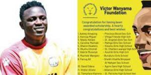 Victor Wanyama's Foundation official list of beneficiaries 