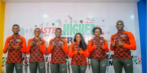 Kenyan Athletes Pose For A Photo After Receiving The Scholarship Award on May 18 2022