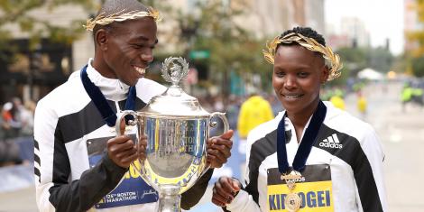 Benson Kipruto and Diana Kipyogei