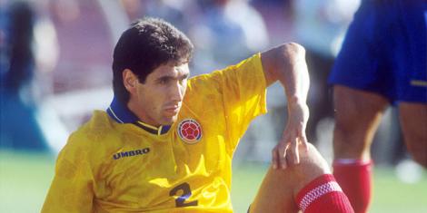 Former Colombian Defender The Late Andres Escobar In The Pitch