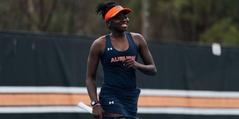 An undated image of Kenyan international Angella Okutoyi in action for Auburn University in the United States.