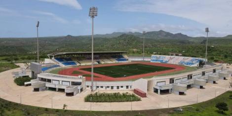 An ariel view of the Cape Verde National Stadium.