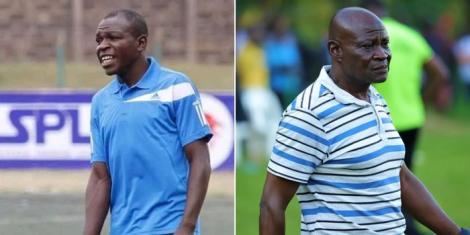 Collage image of the recently appointed Wazito FC coach Charles Odera (left) and his predecessor Paul Nkata (right).