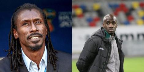 A collage image of Senegal head coach Aliou Cisse (L) and Ghana tactician Otto Addo (R).