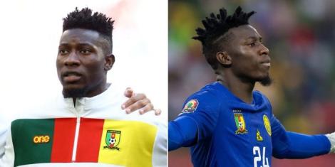 Collage image of former Indomitable Lions goalkeeper Andre Onana.