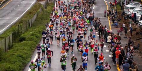 Athletes competing in the 2019 Comrades Marathon held on June 9, 2019.