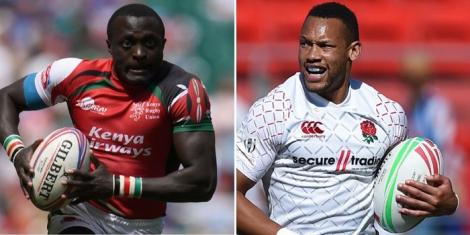 An undated image of former Kenyan rugby player Collins Injera (left) and ex-England international Dan Norton (right).