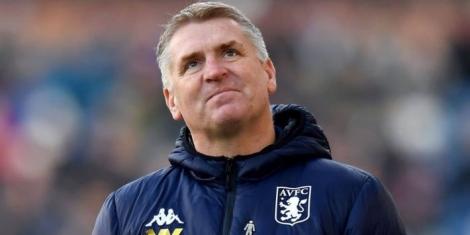 Dean Smith at a past Aston Villa match in the Premier league