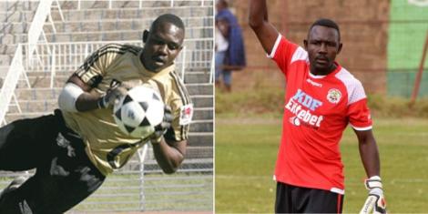 A collage image of Francis Okoth Onyiso during past matches.