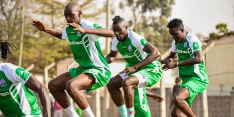 Gor Mahia FC players take part in a past training session.