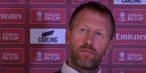 Chelsea manager Graham Potter speaks during a press conference on January 8 in England.