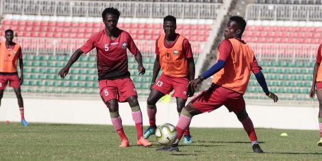 Harambee Stars training at Nyayo stadium