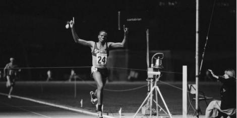 Kenyan runner Henry Rono taking part in a race in London in 1979.