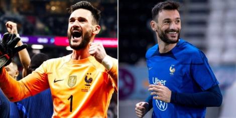 Collage image of Hugo Lloris in France colours.