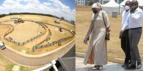 Jamhuri Sports Complex(left) and CS Amina Mohamed
