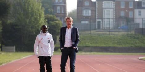 Sir Jim Ratcliffe (R) hanging out with Kenyan marathon legend Eliud Kipchoge (L) in Oxford, Britain in 2019.