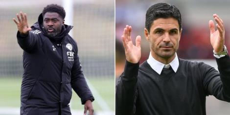 Collage image of Wigan Athletic manager Kolo Toure (L) and Arsenal tactician Mikel Arteta (R).