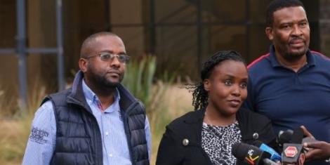 Lindah Ogutu In a Media Briefing With Other FKF Caretaker Committee Members