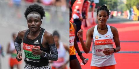 Joyciline Jepkosgei and Yalemzerf Yehualaw