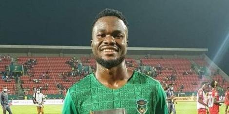 Malawi goalkeeper Charles Thom.