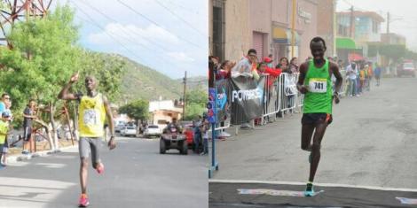 Photo collage of Rerimoi Barsitei a Kenyan athlete during a past road race