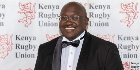 Kenya Rugby Union chairmain Odour Gangla addresses the media in the past at the federation's headquarters in Nairobi.