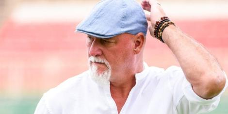 AFC Leopards manager Patrick Aussems overseas a past match.