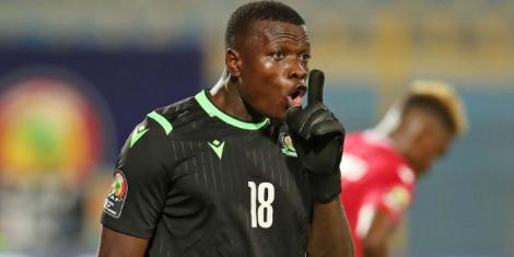 Tusker FC and Harambee Stars goalkeeper Patrick Matasi in action in a past match.