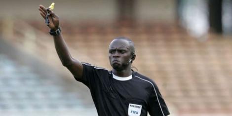 Kenyan referee Peter Waweru issues instructions during a past match.