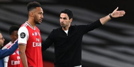 A past photo of Pierre Emerick Aubameyang and Mikel Arteta.
