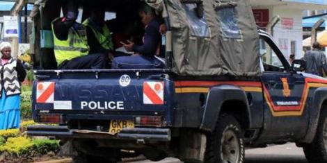 An undated photo of a police car in Kenya.