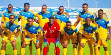 Rwanda's National team, Amavubi, pauses for a photo before a match