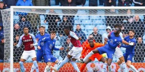 Chelsea FC and Aston Villa FC players in action in a past English Premier League match.