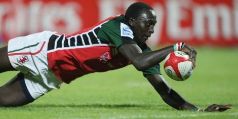 Former Shujaas player Humphrey Kayange in action in a past match.