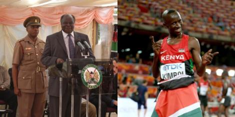 Ezekiel Kemboi and Mwai Kibaki
