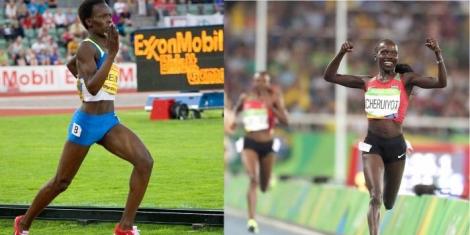 Vivian Cheruiyot and Pamela Jelimo