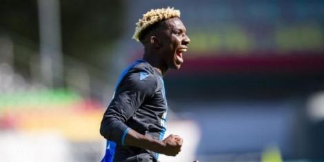 Wilkins Ochieng Celebrating while playing for Belgium side Club Brugge