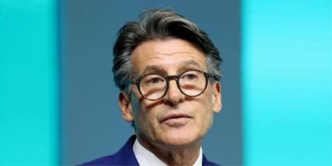 World Athletics President Sebastian Coe addresses a press conference in the past.