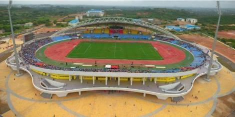 An aerial view of the Cape Coast Stadium in Ghana