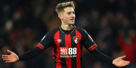 AFC Bournemouth midfielder David Brooks celebrates after scoring a goal during a past match.