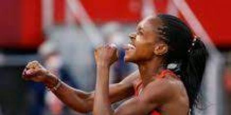 Faith Kipyegon who won a gold medal during the 1500m in the Tokyo Olympic game