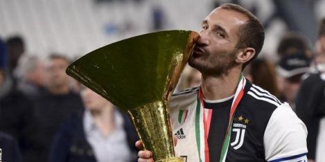 Former Juventus Defender Giorgio Chiellini Cheers In A Past Match