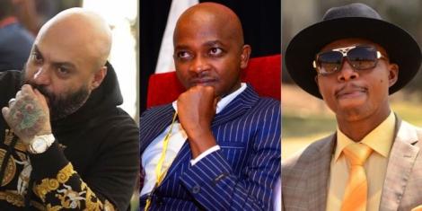From left Ricardo Badoer, Nick Mwendwa and Elly Kalekwa.