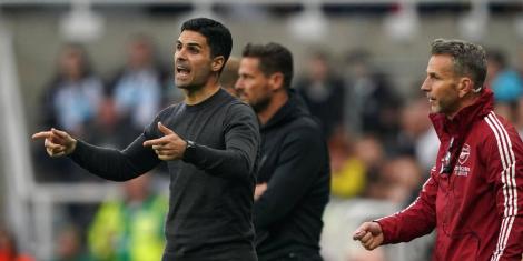 Arsenal manager Mikel Arteta In During Their 3-0 Loss To Newcastle on May 16 2022 At St James Park