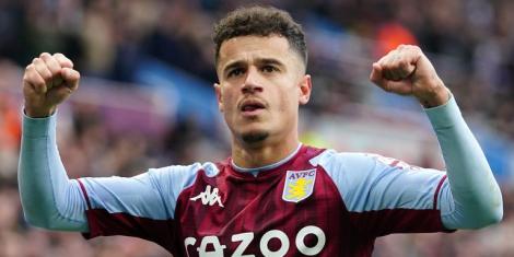 Aston Villa Midfielder Philippe Coutinho Cheers On