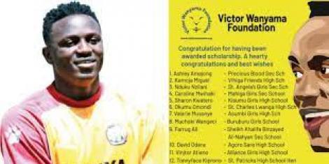 Victor Wanyama's Foundation official list of beneficiaries
