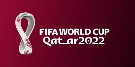 The official logo of the 2022 Qatar World Cup was around the globe
