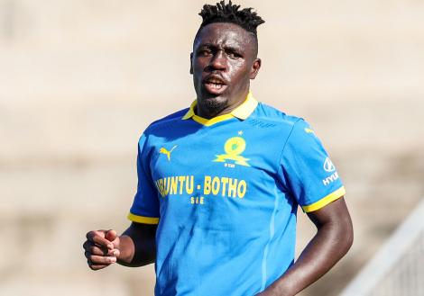 Brian Onyango Mandela in Sundowns colours